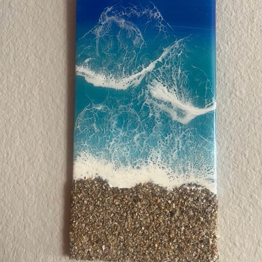 Ocean Wave Resin Art Vertical